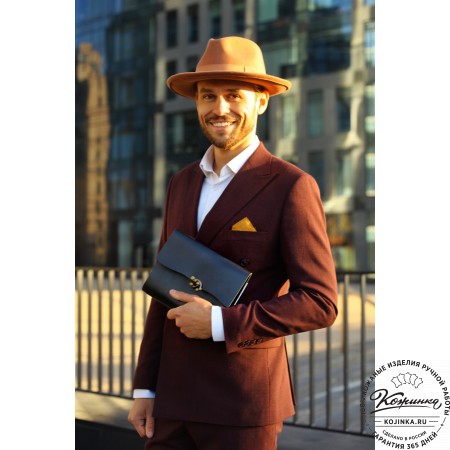 Кожаный ежедневник  "Квентин" (красный)